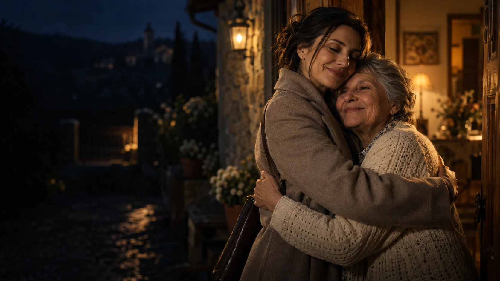 Scenă cinematografică ilustrativă: reîntâlnirea unei fiice cu mama sa